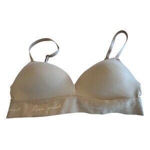 Victoria's Secret Wear Everywhere Wireless Push Up Bra Women's Sz 34B Beige Pink